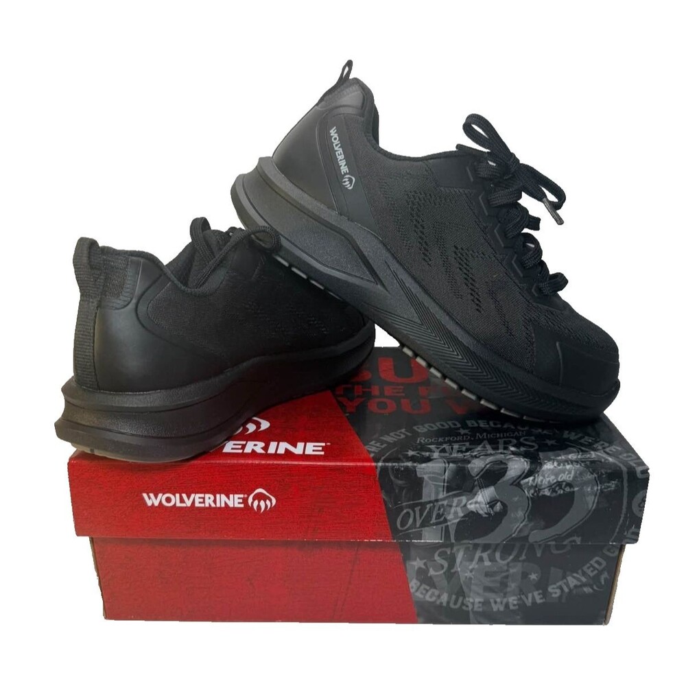 Wolverine Bolt Knit DuraShocks CarbonMax Toe Womens Black Work Shoes